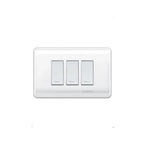 Interruptor Triple Genesis 9/32 10a Blanco Schneider Mwd130247503