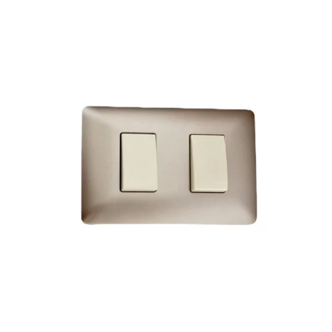 Interruptor Doble 10a 250v 9/15 Champagne Stanford