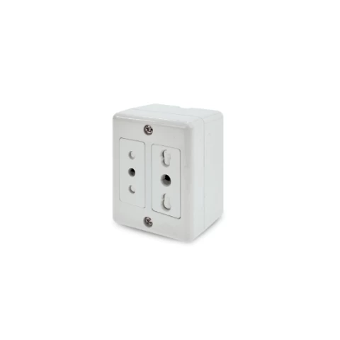 Enchufe Doble Sobrepuesto 10a Blanco Lexo