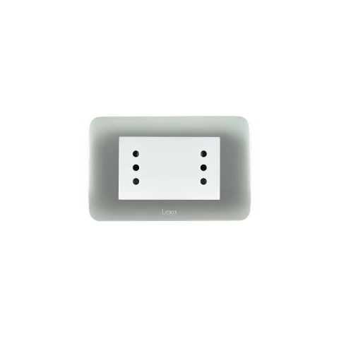 Enchufe Dobre Duplex 10a 250v Plata-blanco Lexo