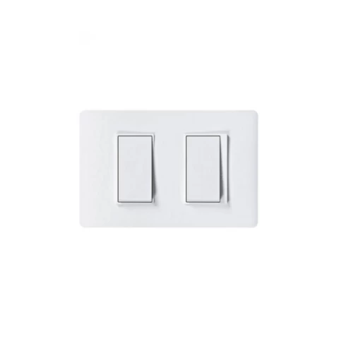Interruptor Doble 10a 250v 9/15 Luzica Blanco Bticino Ref Pu1200