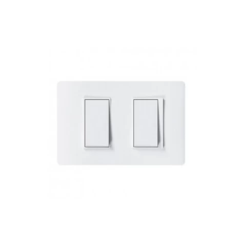 Interruptor Doble 10a 250v Luzica Blanco Bticino Ref Pu1201