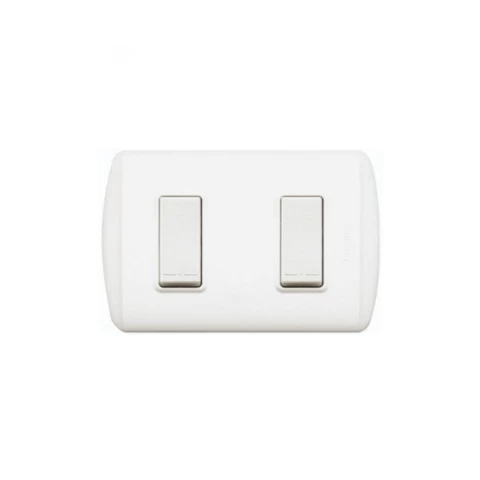 Interruptor Embutido Modus 9/15 Doble Blanco10a Bticino Ref 1200bn