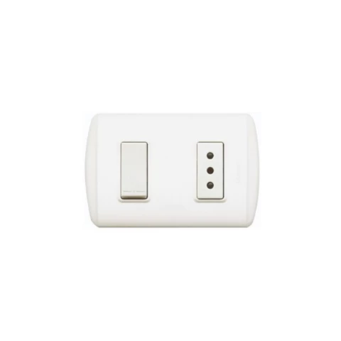Interruptor Modus 9/12 Con Enchufe 10a 250v Bticino Ref 1203bn
