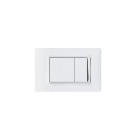 Interruptor Triple Luzica Blanco  Bticino Ref Pu1300