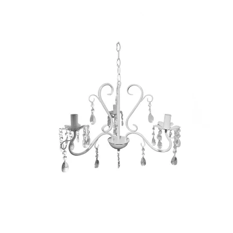 Lampara Colgante Blanca Lagrimas Transparente 5xe-14-lectric