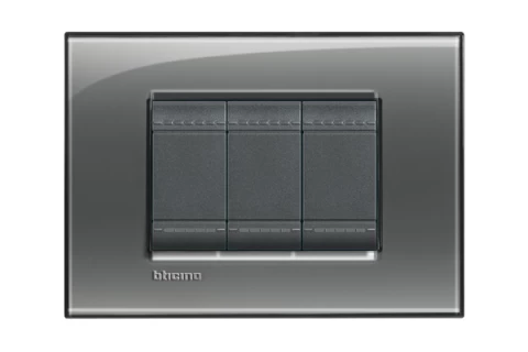 PLACA RECTANGULAR 3 MOD LIVING LIGHT - BTICINO REF LNA4803KF