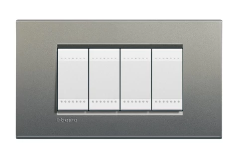 PLACA RECTANGULAR 4 MOD. TERMINACION AVENUE BTICINO REF LNA4804AE