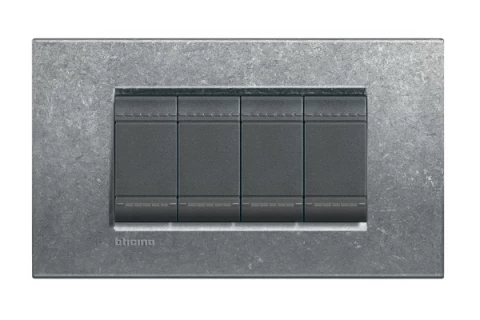 PLACA RECTANGULAR 4 MODELO LIVING LIGHT . TERMINACION NATIVA BTICINO REF LNA4804NA