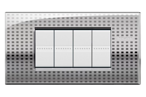 PLACA AIR 4 MODULOS. COLOR NET MODELO  BTICINO COD REF LNC4804NE