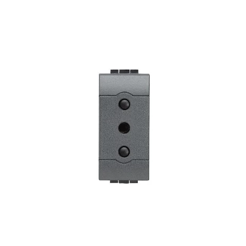 Modulo Enchufe Living Light Negro 2p+t 10a 250v Bticino Ref L4113