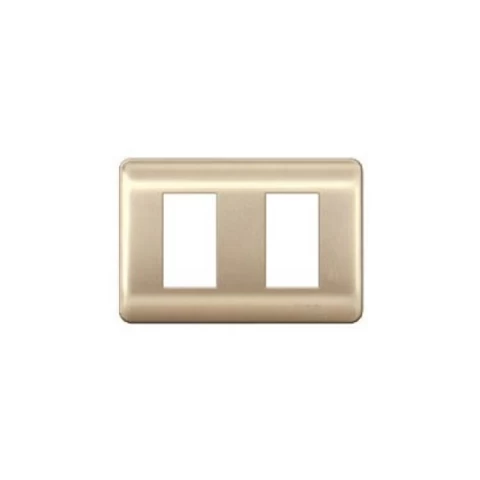 Placa Habit21 Bronce Iridium 2 Puestos Schneider Mwd082427112