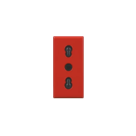 Toma 2p+t 10/16a 250v Bornes Automoticos - Roja Bticino Ref H4180rw