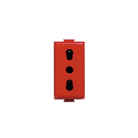 Toma 2p+t 10/16a 250v C/ Alv. Protegidos - Rojo Bticino  Ref A5180r