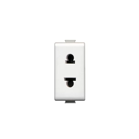 Toma 2p 16a 127/250v Std Euroamericano - Blanco Bticino  Ref Am5025s