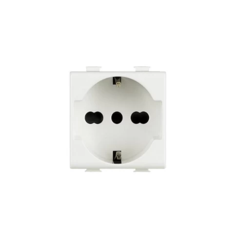 Toma Schuko 2p+t 10/16a 250v - Blanco Bticino Ref Am5440/3