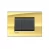PLACA RECTANGULAR 3 MODELO LIVING LIGHT. COLOR ORO FRIO BTICINO COD REF LNA4803OA
