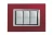 PLACA 3 MODULOS COLOR ROJO CHINA MODELO AXOLUTE BTICINO REF HA4803RC