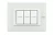 PLACA 3 MODULOS. COLOR BLANCO CRISTAL BLANCO MODELO AXOLUTE BTICINO REF HA4803VBB