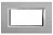 PLACA 4 MODULOS COLOR MERCURIO MODELO AXOLUTE BTICINO REF HA4804AZ