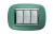 PLACA 3 MODULOS. COLOR  VERDE LIQUIDO MODELO  BTICINO REF HB4803DV