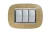 PLACA 3 MODULOS. COLOR CUERO ARENA ESTILO ELIPTICA BTICINO REF HB4803SLC
