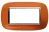 PLACA 4 MODULO. COLOR  NARANJO LIQUIDO ESTILO ELIPTICA BTICINO REF HB4804DR