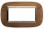 PLACA 4 MODULOS COLOR CEREZO  ESTILO MADERA BTICINO REF HB4804LCA