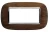 PLACA 4 MODULOS COLOR NOGAL  ESTILO ELIPTICA BTICINO REF HB4804LNC