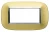 PLACA 4 MODULO COLOR ORO SATINADO  ESTILO ELIPTICA BTICINO COD REF HB4804OS