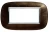 PLACA 4 MODULOS COLOR CUERO CAFE ESTILO ELIPTICA BTICINO REF HB4804SLS