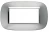 PLACA 4 MODULOS COLOR METALIZADO ALUMINIO BTICINO ESTILO ELIPTICA REF HB4804XC