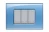 PLACA RECTANGULAR 3 MODELO LIVING LIGHT. TERMINACION AZUL BTICINO REF LNA4803AD