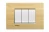PLACA RECTANGULAR 3 MODELO LIVING LIGHT. TERMINACION BAMBU BTICINO REF LNA4803LBA