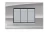 PLACA RECTANGULAR 3 MODELO LIVING LIGHT. TERMINACION NIQUEL BTICINO COD REF LNA4803NS