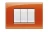 PLACA RECTANGULAR 3 MOD. TERMINACION NARANJA BTICINO REF LNA4803OD