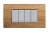 PLACA RECTANGULAR 4 MOD. TERMINACION NOGAL ITALIANO BTICINO REF LNA4804LNC