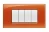 PLACA RECTANGULAR 4 MODELO LIVING LIGHT. COLOR NARANJA BTICINO REF LNA4804OD