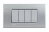 PLACA RECTANGULAR 4 MOD. LIVING LIGHT TECH BTICINO REF LNA4804TE
