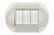 PLACA ELIPTICA 3 MOD. COLONIAL BTICINO REF LNB4803CL