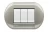 PLACA ELIPTICA 3 MOD.  TITANIO BTICINO REF LNB4803TC
