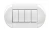 PLACA ELIPTICA 4 MOD. BLANCO BTICINO REF LNB4804BI