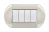 PLACA ELIPTICA 4 MODELO LIVING LIGHT . COLONIAL BTICINO REF LNB4804CL