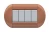 PLACA ELIPTICA 4 MOD LIVING LIGHT. TERMINACION SIENA BTICINO COD REF LNB4804SI