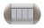 PLACA ELIPTICA 4 MODELO LIVING LIGHT. TERMINACION BRONCE BTICINO COD REF LNB4804TB