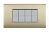 PLACA AIR 4 MODULOS. COLOR ORO SATINADO MODELO LIVING LIGHT BTICINO REF LNC4804OF